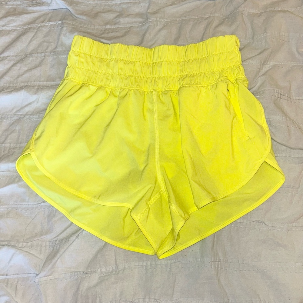 CRZ YOGA Neon Yellow Athletic Shorts